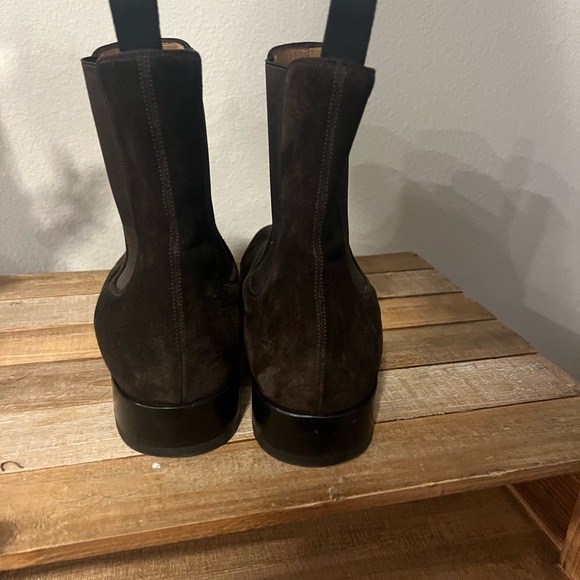 Men’s size 45 1/2 men’s Christian Louboutin Suede Brown Chelsea boots - Picture 9 of 10